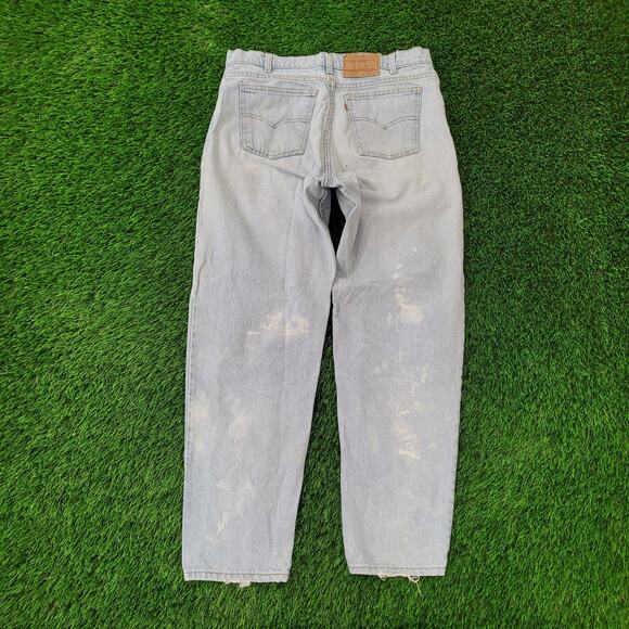 Vintage LEVIS Distressed Jeans 34x31 Baggy Light-Wash USA - Picture 2 of 16